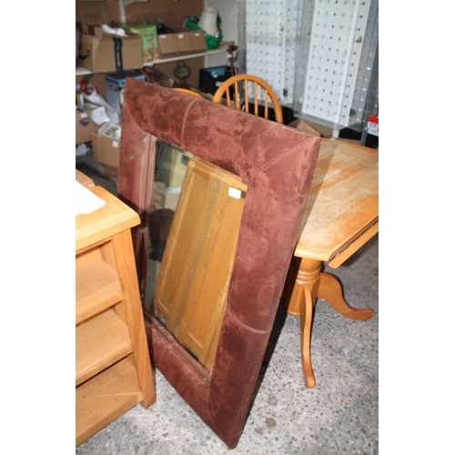 813 - BROWN PLUSH WALL MIRROR