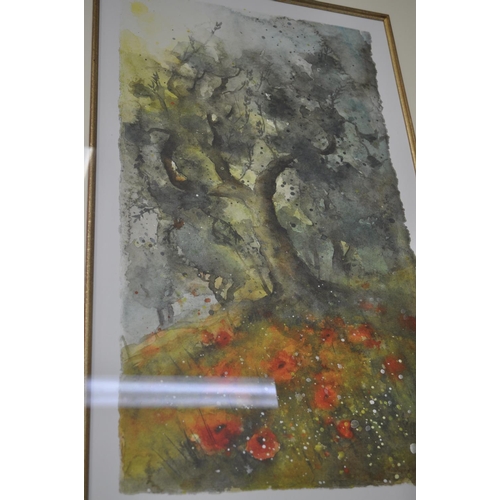 318 - FRAMED AND GLAZED PICTURE OF A FOREST SCENE