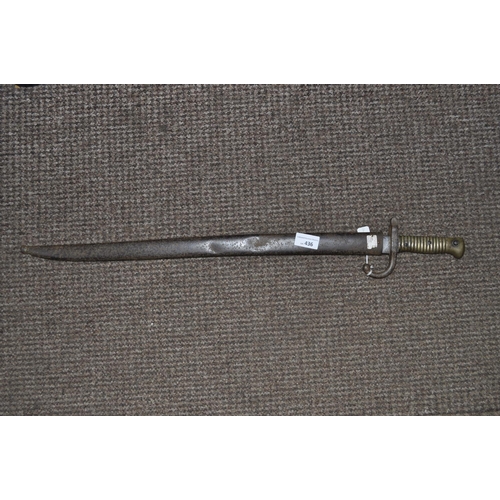 436 - FRENCH BAYONET 1871 IN METAL SCABBARD