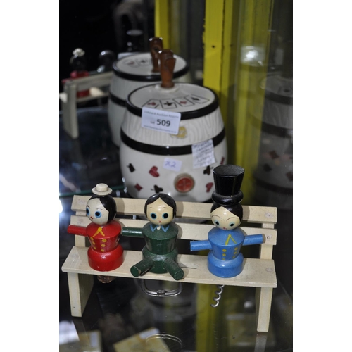 NOVELTY BAR SET AND WEST GERMAN SHERRY BARREL