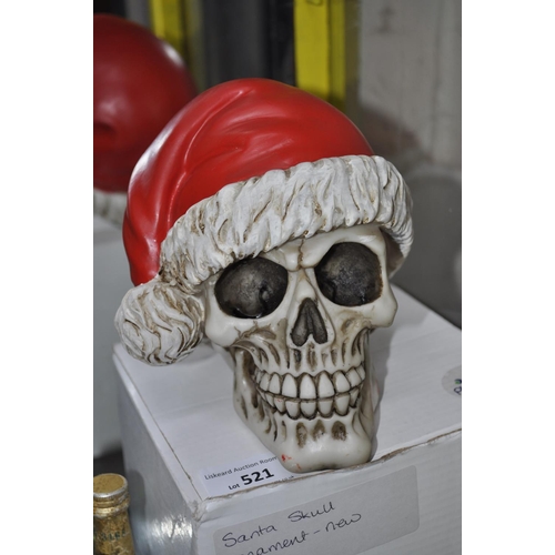 521 - SANTA SKULL ORNAMENT BRAND NEW