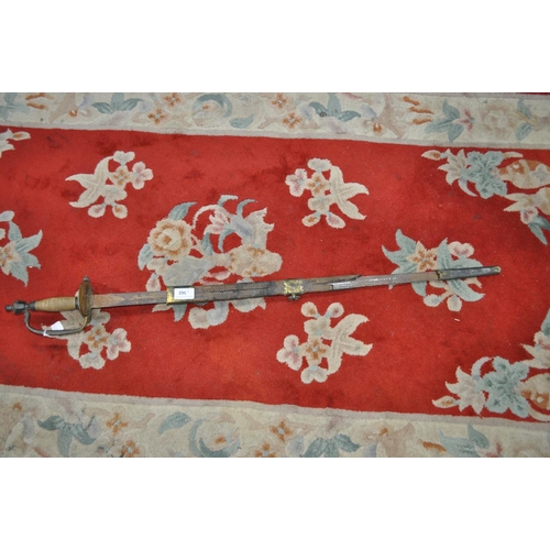 18TH CENTURY FRENCH DRESS SWORD WITH METAL SCABBARD