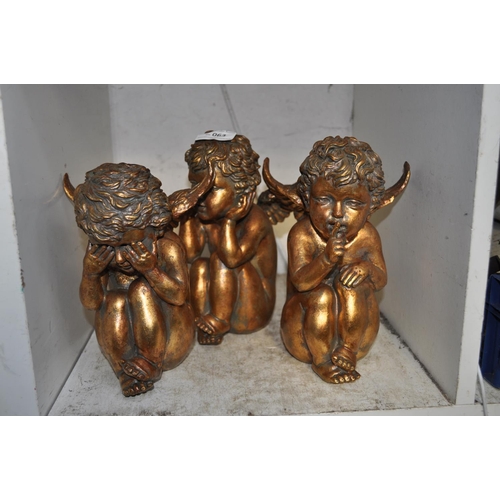 63 - 3 FIGURES OF CHERUBS