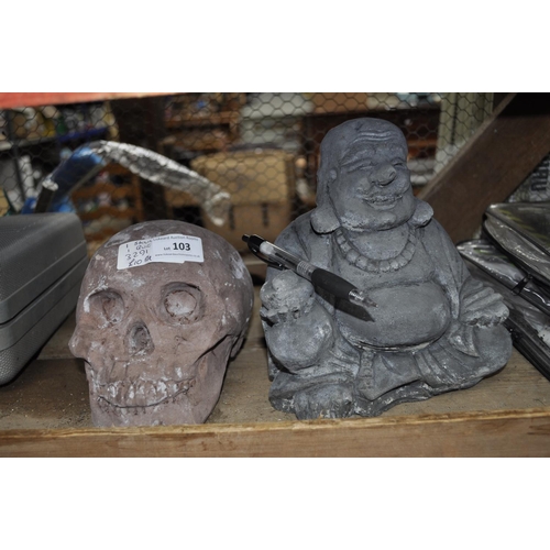 103 - SKULL AND BUDDHA ORNAMENT