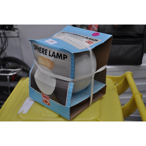 113 - BOXED SPHERE LAMP