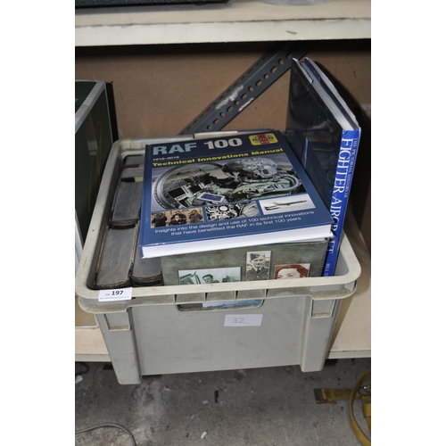 197 - BOX OF HARDBACK BOOKS, REF WW2