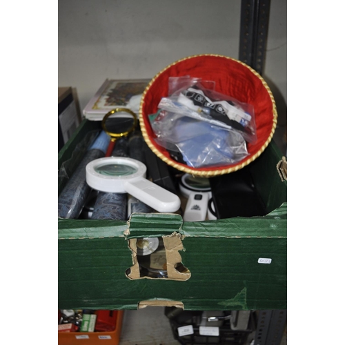 209 - WICKER BASKET, JIGSAW BOOK AND WALLPAPER