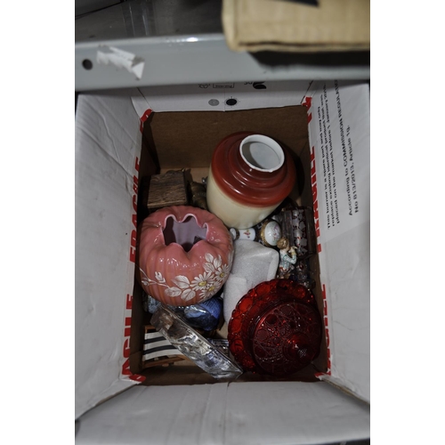 228 - BOX OF ASSORTED CHINAWARE