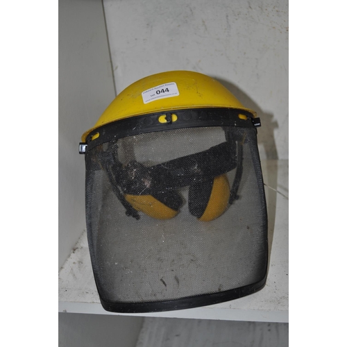 44 - SET OF EAR DEFENDERS AND FACE HELMET