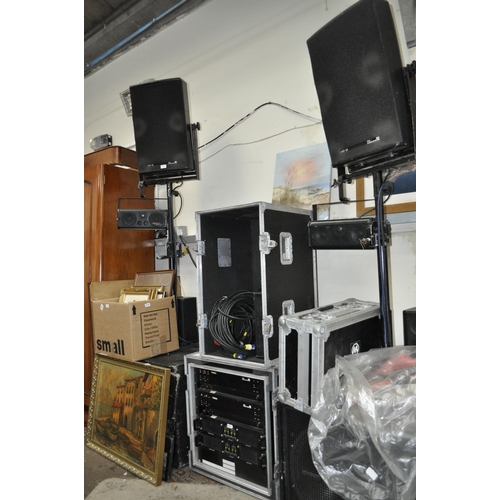 10 DELAY SPEAKERS WITH 2 LAB GRUPPEN QUATTRO'S AND STANDS