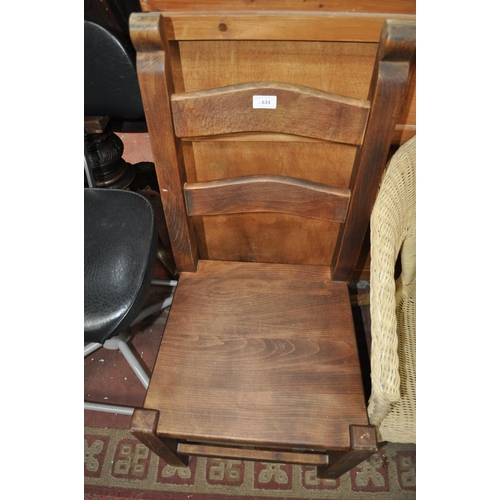 633 - PINE HEAVY DUTY CHUNKY LADDERBACK CHAIR