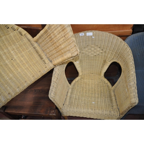 634 - 2 X WICKER CONSERVATORY CHAIRS