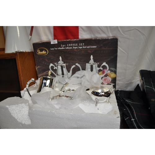 251 - BOXED 5 PIECE COFFEE SET