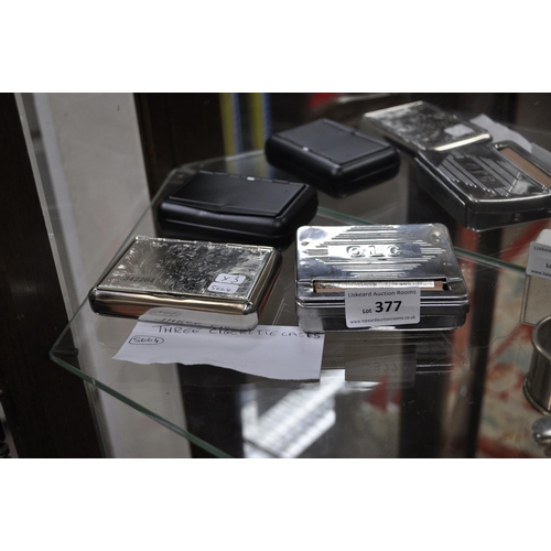 377 - 3 X CIGARETTE CASES