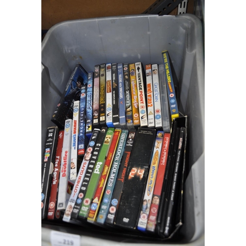 219 - BOX OF DVDs