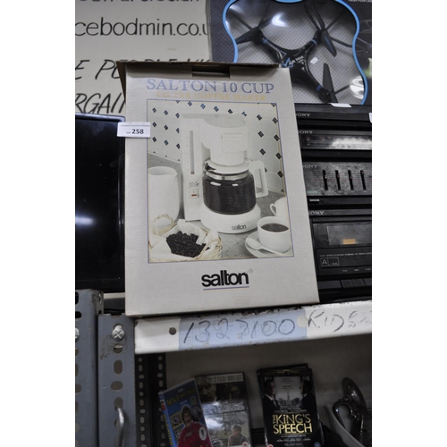 258 - BOXED SALTON COFFEE MAKER