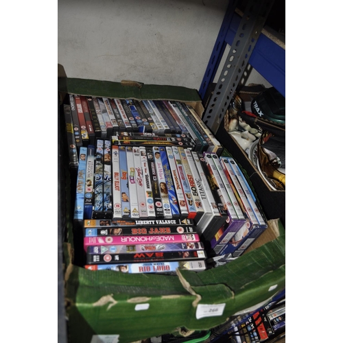 266 - BOX OF DVDs