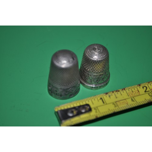 8 - 2 X H.G &S HALLMARKED SILVER THIMBLES 9.75G