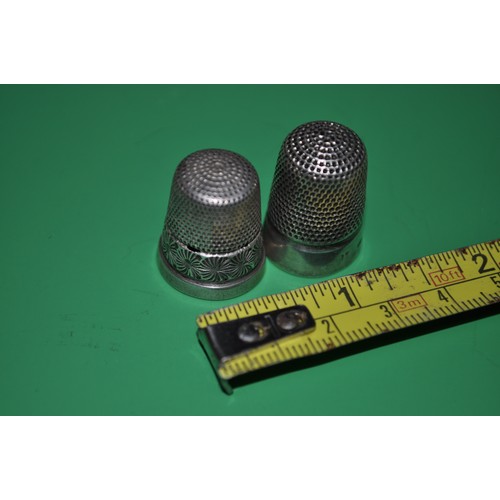 9 - 2 X HALLMARKED SILVER THIMBLES INC 1 X CHARLES HORNER 10.68G