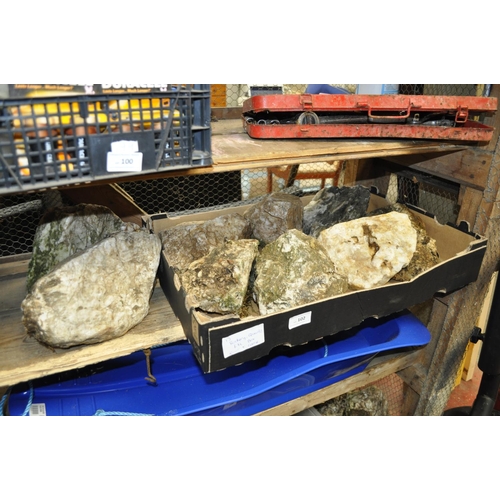 102 - LARGE BOX AND ONE OTHER OF ROCKERY QUARTZ