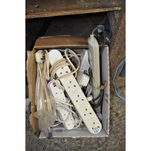 111 - BOX OF EXTENSION LEADS