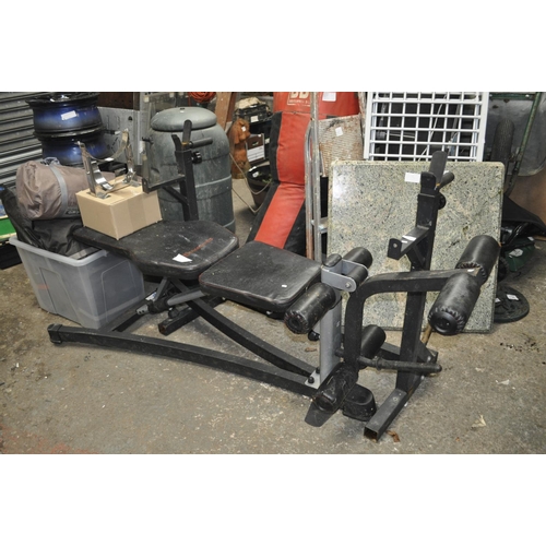 117 - OLYMPIC SQUAT RACK AND ADJUSTABLE BENCH