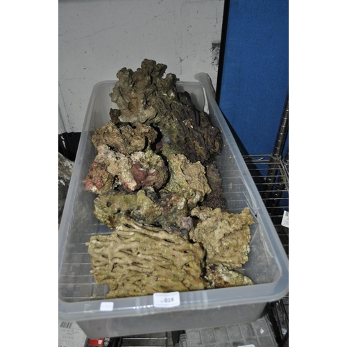 19 - LARGE BOX OF CORAL FOR AN AQUARIUM