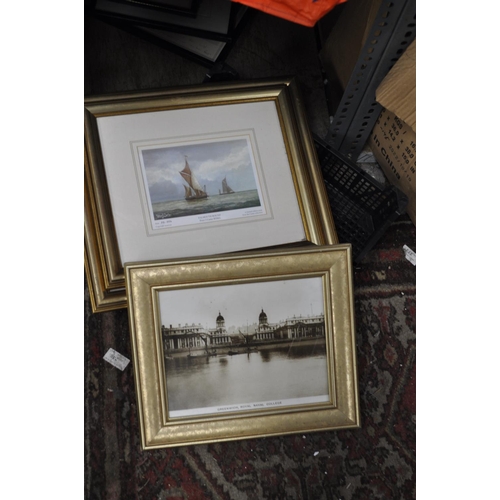 201 - BOX OF ASSORTED PICTURE FRAMES