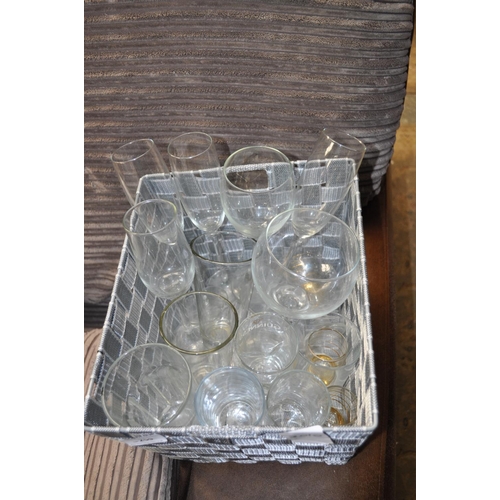 259 - BOX OF ASSORTED DRINKING GLASSES