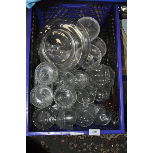 270 - LARGE BOX OF ASSORTED WINE GLASSES