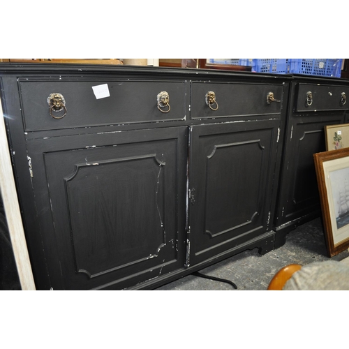 300 - BLACK 2 DOOR 2 DRAWER SIDEBOARD