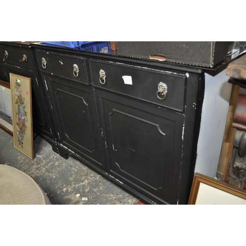 301 - BLACK 2 DOOR 2 DRAWER SIDEBOARD