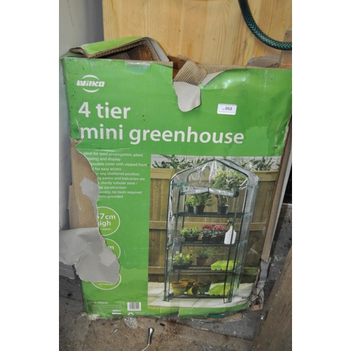 52 - 4 TIER MINI GREENHOUSE, BOXED