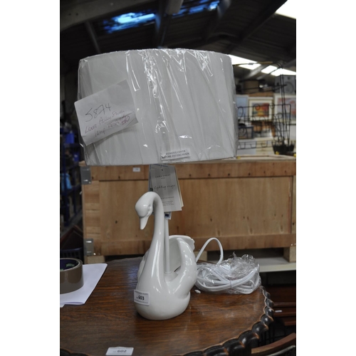 603 - LAURA ASHLEY SWAN LAMP