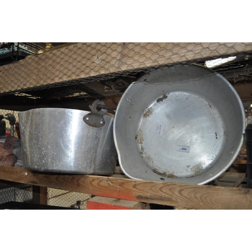 94 - 2 X ALUMINIUM JAM PANS