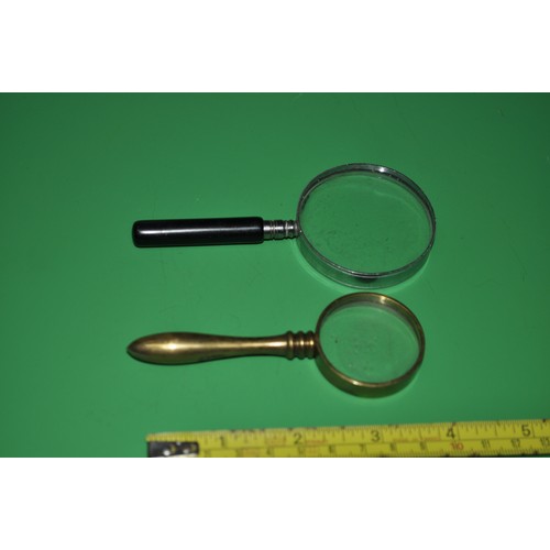 24 - BRASS MAGNIFYING GLASS  43.27G AND 1 OTHER 41.4G