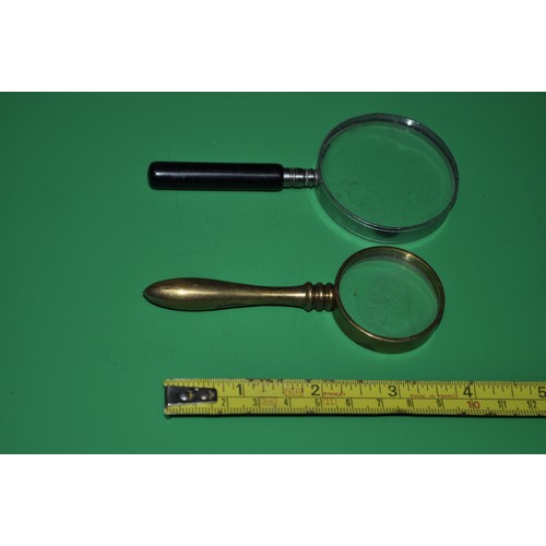 24 - BRASS MAGNIFYING GLASS  43.27G AND 1 OTHER 41.4G