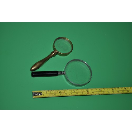 24 - BRASS MAGNIFYING GLASS  43.27G AND 1 OTHER 41.4G