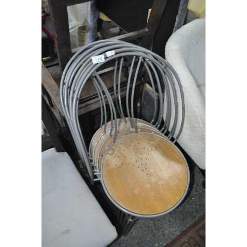 770 - SET OF 4 IRON CHAIRS