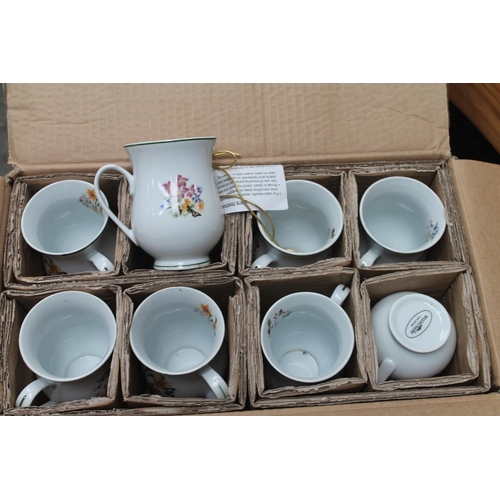 239 - NEW SET OF 6 WATERSIDE CHINA MUGS