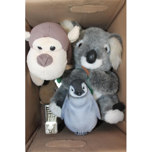 327 - BOX OF CUDDLY TOYS