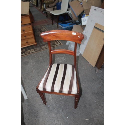 909 - MAHOGANY BARBACK REGENCY STYLE DINING CHAIR