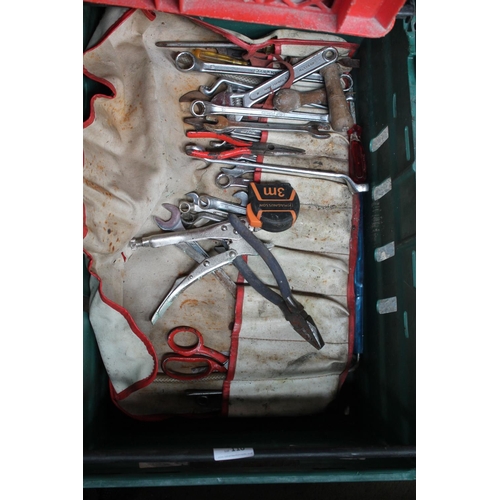 110 - BOX OF VINTAGE TOOLS