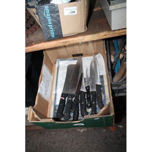 139 - BOX OF CHEFS KNIVES