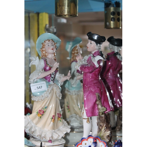 547 - PAIR OF REGENCY STYLE FIGURINES