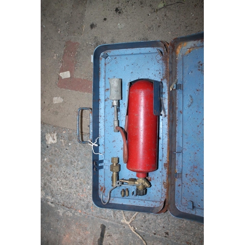 121 - ELGA GAS TORCH, CASED, GOOD CONDITION