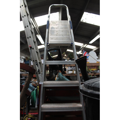 228 - LARGE ALUMINIUM FOLDING LADDER