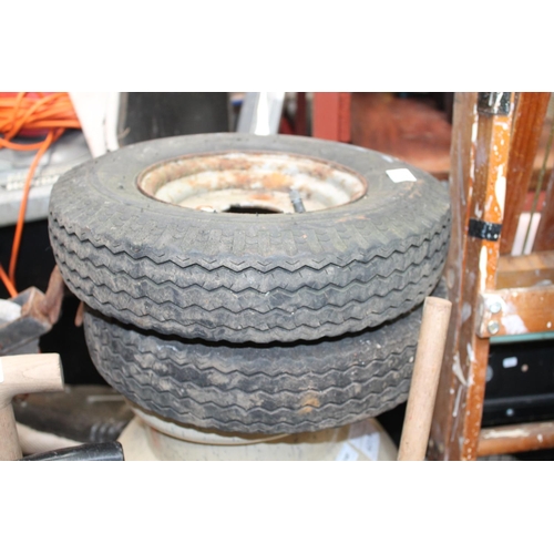 239 - 2 X TRAILER TYRES