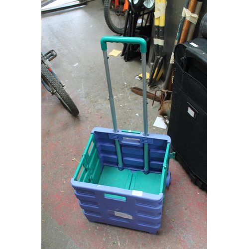 242 - FOLDING WHEELED PLASTIC BOX