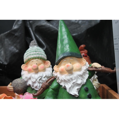 274 - BOX OF  GARDEN GNOMES